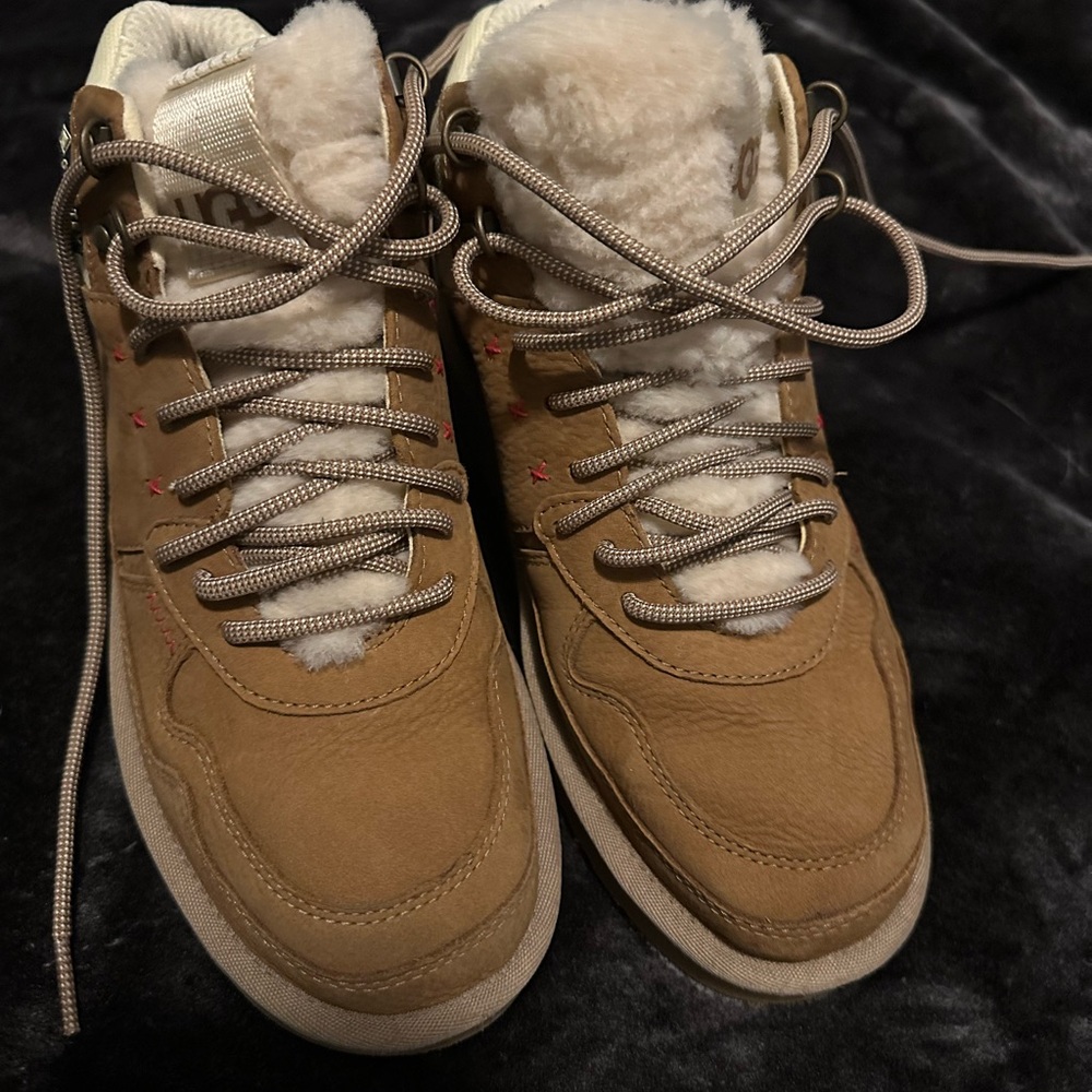 UGG Women's Brown Sneakers with Faux Fur